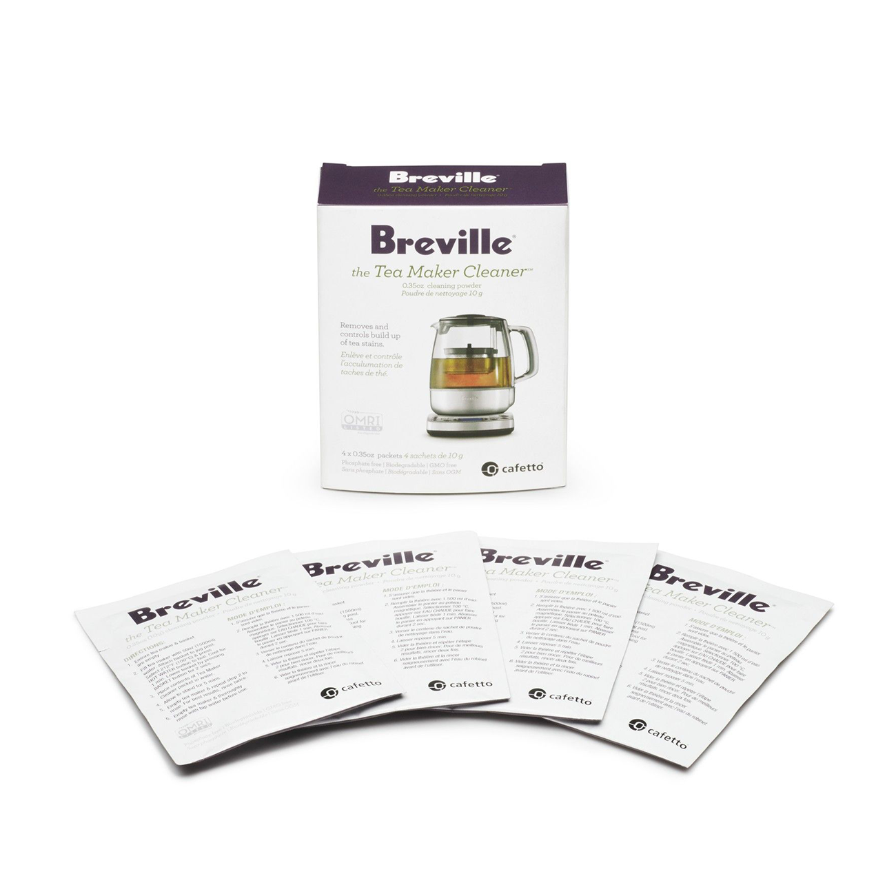 Revive, détachant à thé biologique 4 sachets    - Breville - Entretien de machine à café - 