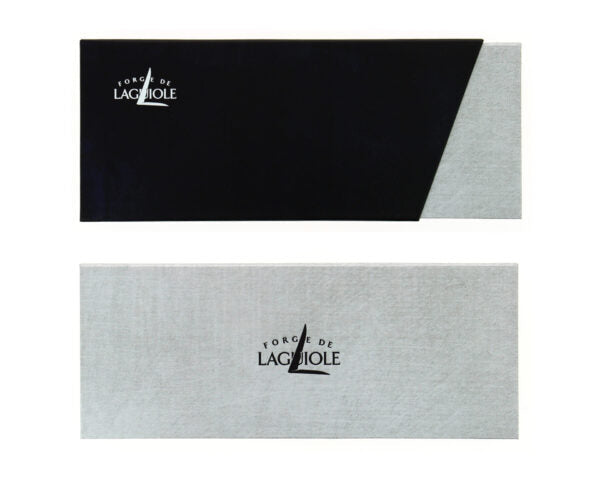 Coffret de 2 couteaux de table, mitre inox brillant, Pointe de corne – Laguiole - Laguiole - Couteau à steak - - La Guilde Culinaire