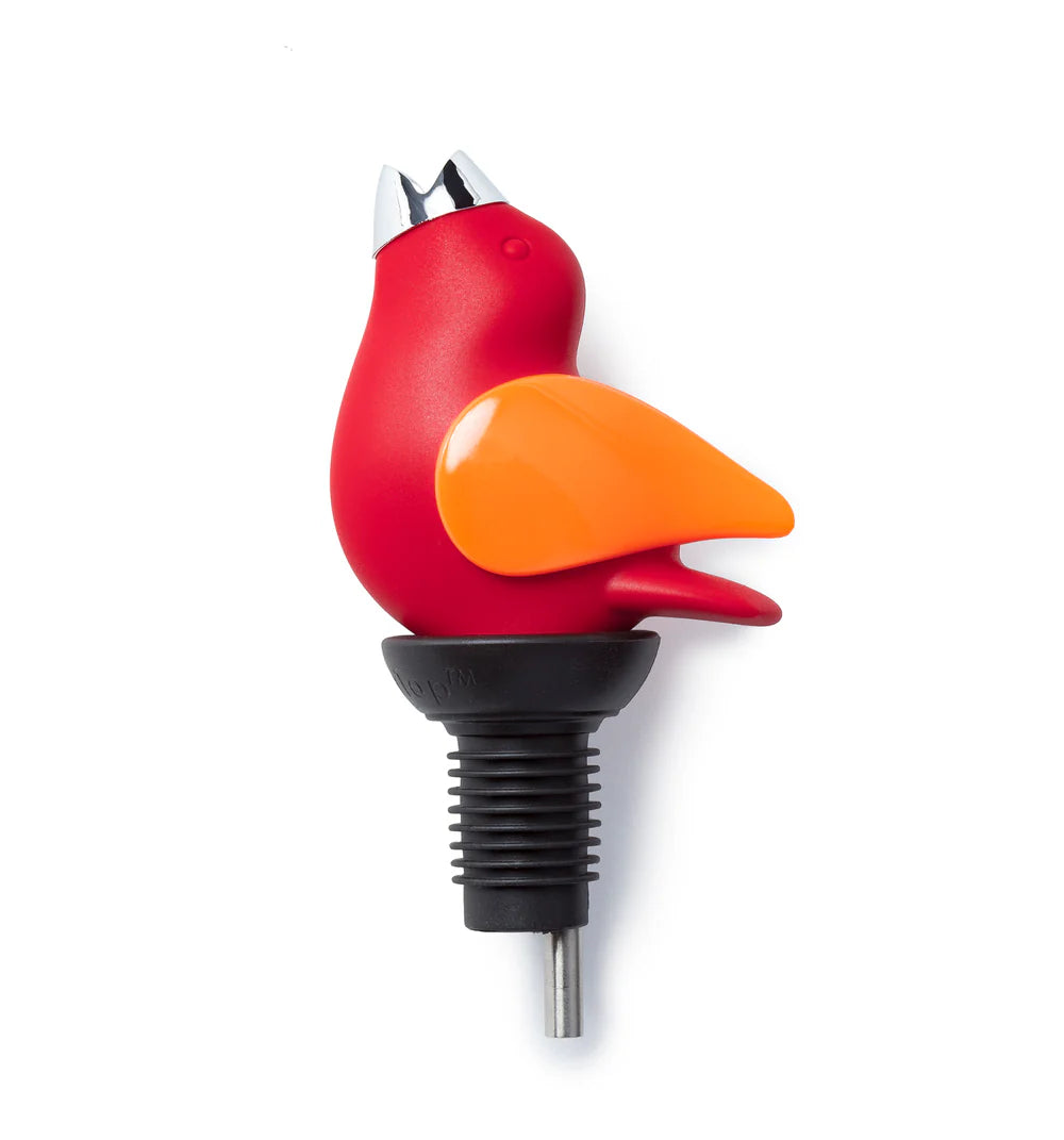 Aérateur Chirpy Top - Gurgle Pot Rouge/Orange - GurglePot - Aérateur à vin - C6-CTP-RD01 - La Guilde Culinaire