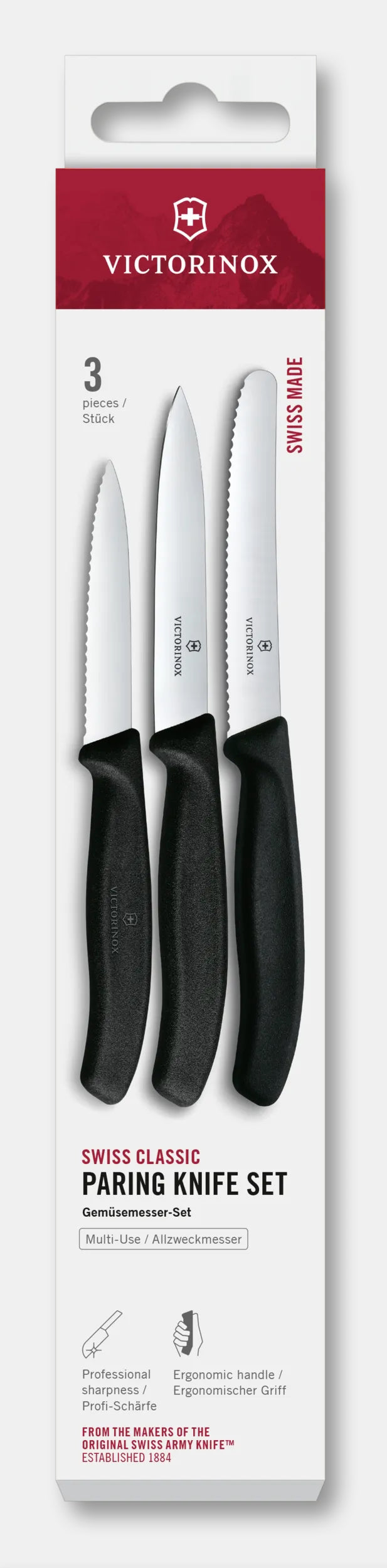 Set de couteaux d’office Swiss Classic, 3 pièces - Victorinox - Ensemble de couteaux - - La Guilde Culinaire