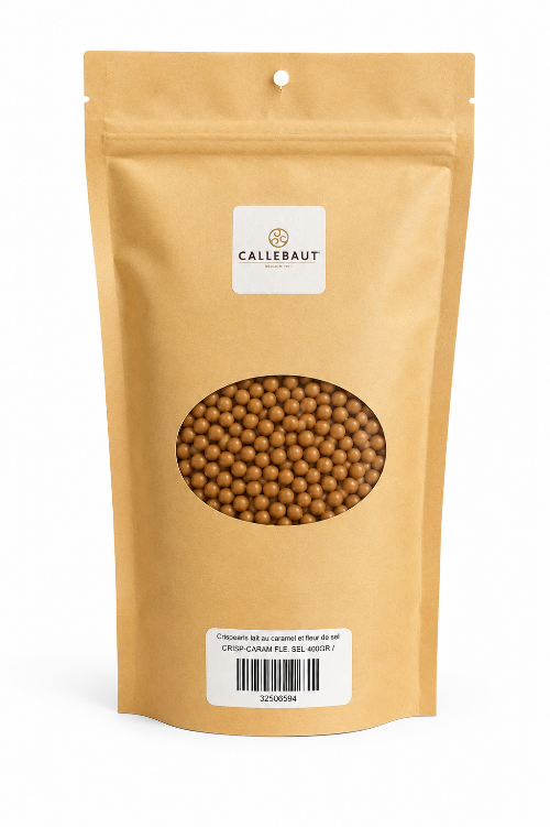 Crispearls lait au caramel et fleur de sel 400GR - Callebaut - Chocolat au lait - CRISP-CARAM FL SEL-400GR - La Guilde Culinaire