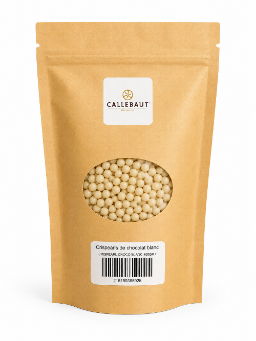 Crispearls de chocolat blanc 400GR - Callebaut - Perle croustillante - CRISPEARL CHOCO BLANC 400GR - La Guilde Culinaire