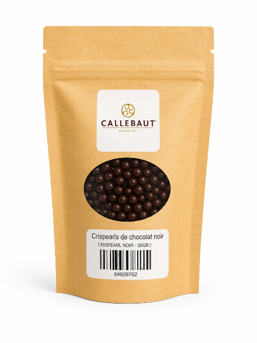 Crispearls de chocolat noir 50GR - Callebaut - Perle croustillante - CRISPEARL NOIR - 50GR - La Guilde Culinaire