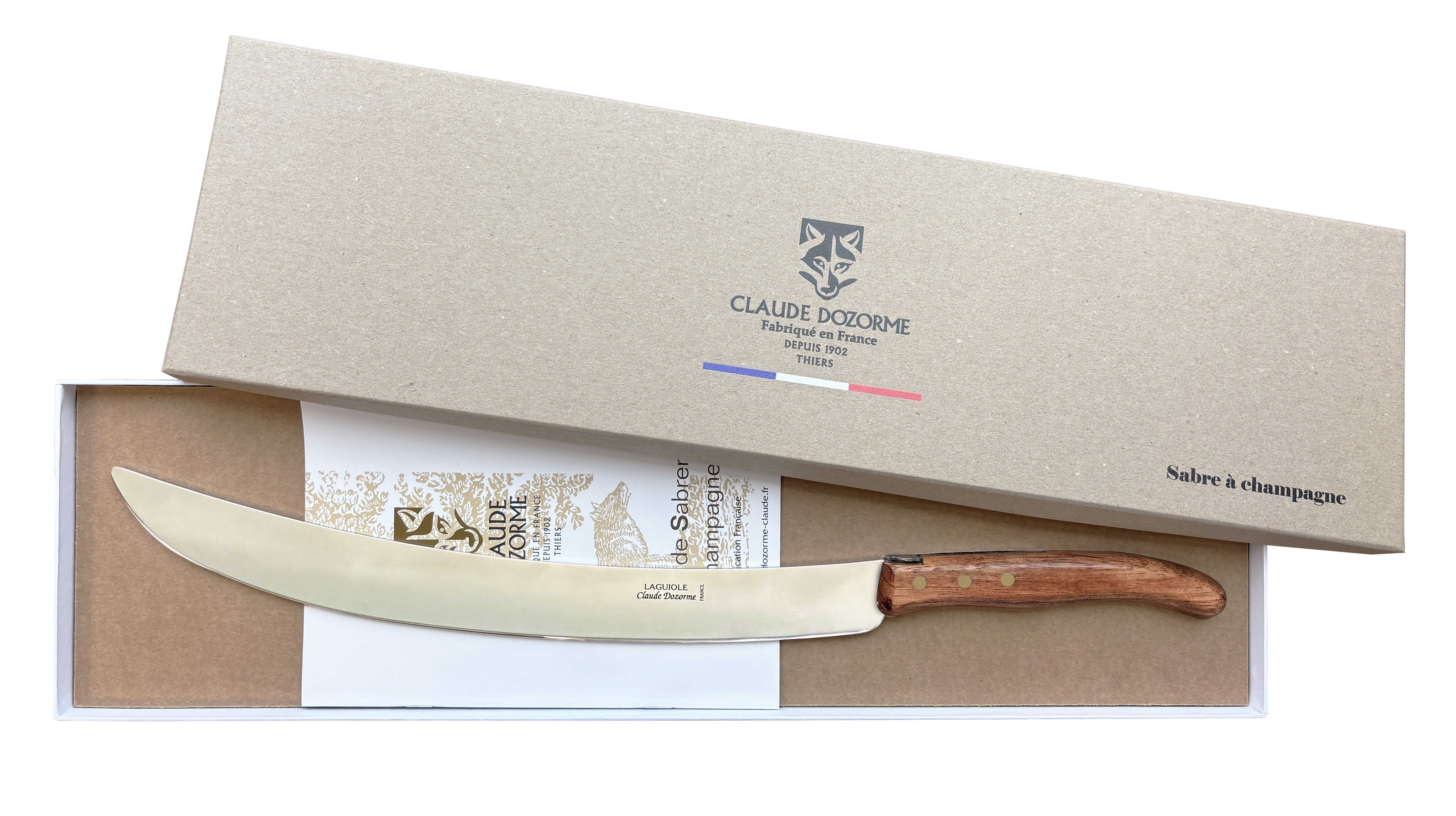 Sabre à Champagne - Claude Dozorme Bois de Kotibé - Claude Dozorme - Sabre à champagne - D6.40.063.51 - La Guilde Culinaire