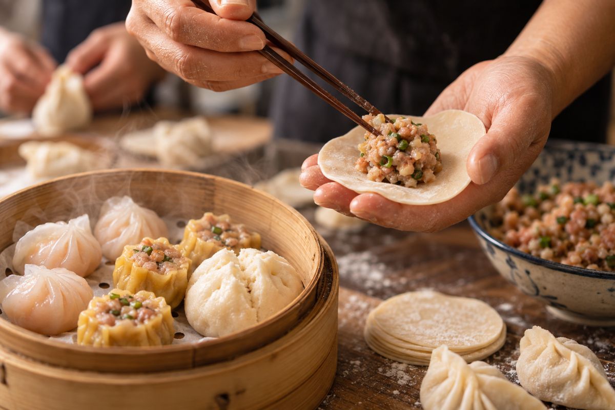 DÉCLINAISON DE PETITES BOUCHÉES ASIATIQUES - DIM SUM - La Guilde Culinaire - Cours - Cours de cuisine - - La Guilde Culinaire