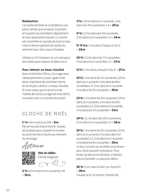 Déco de Noël au crochet - Marabout - Loisir créatif - - La Guilde Culinaire