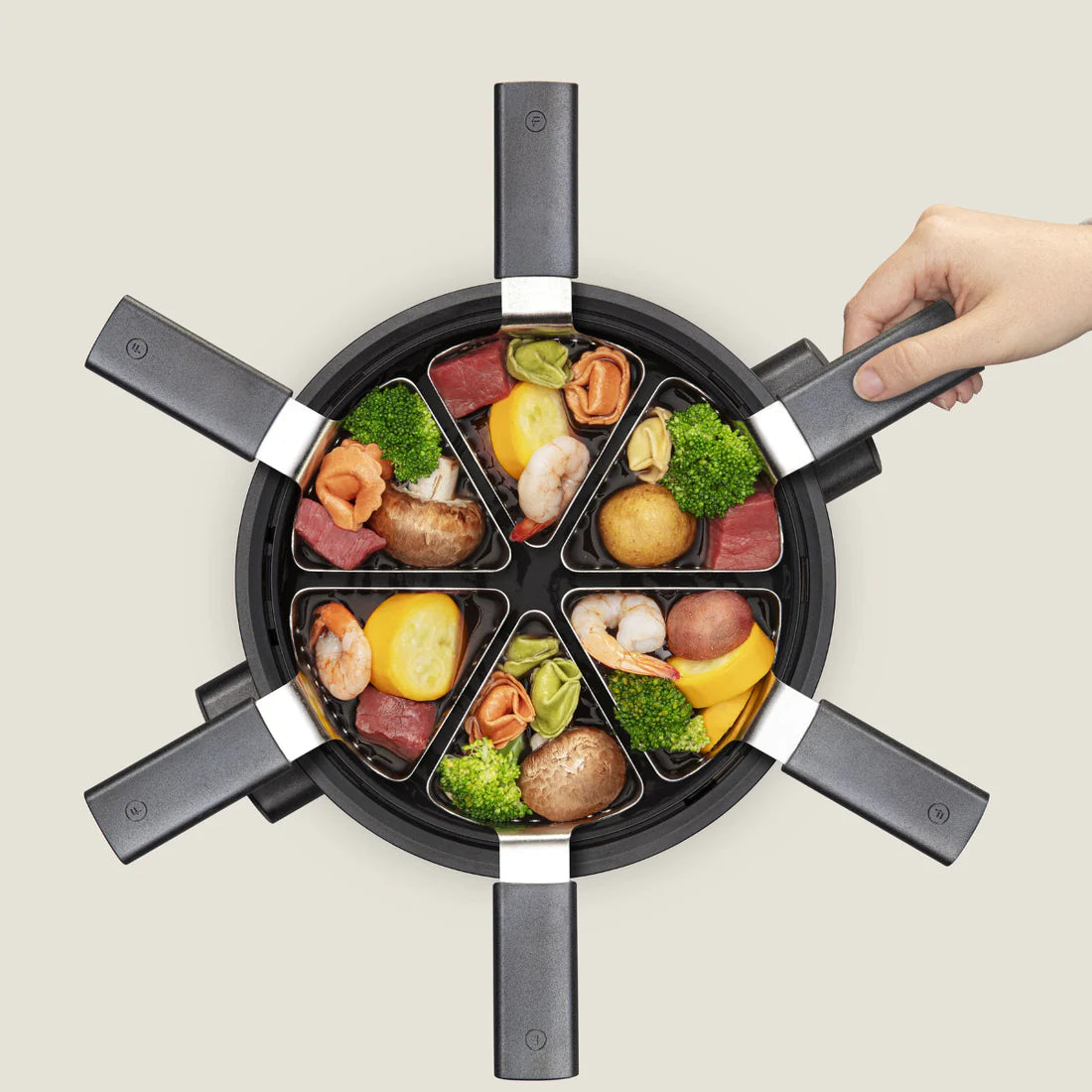 Ensemble à fondue Evolution 6P Mini 3-en-1 - Fondussimo - Service à fondue - - La Guilde Culinaire