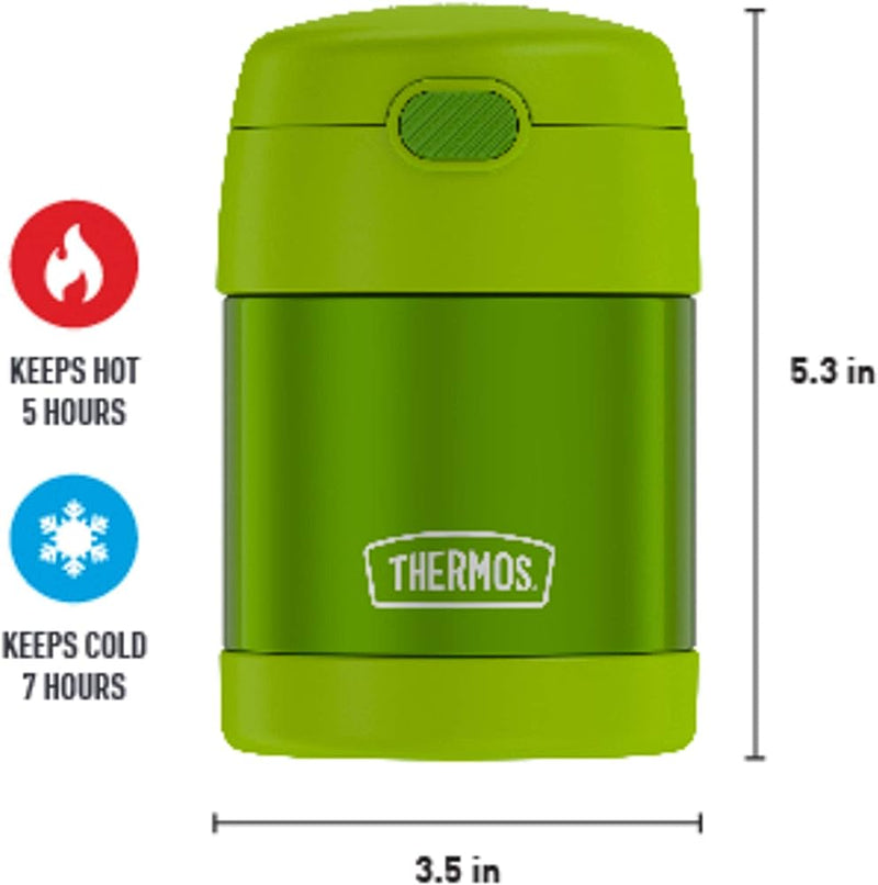 Contenant alimentaire Funtainer en acier inoxydable avec cuillère 10oz - Vert    - Thermos - Boîte à repas - 
