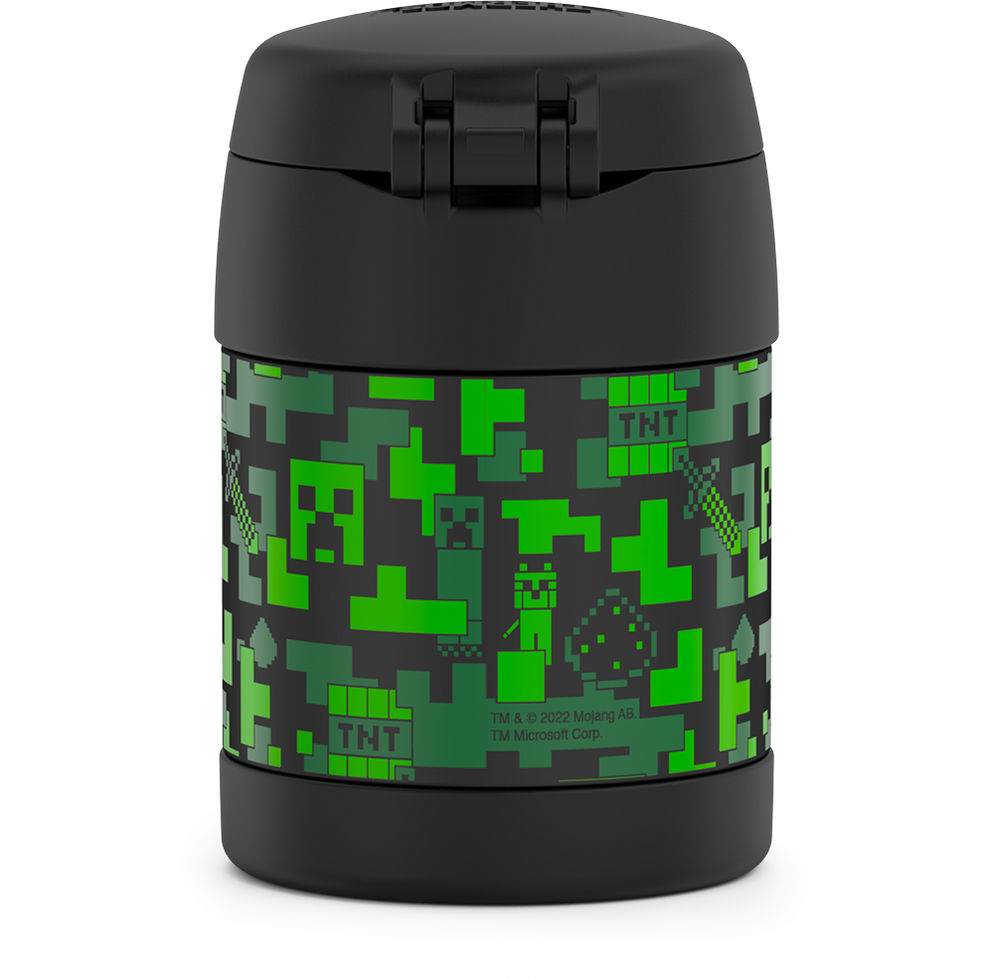Contenant alimentaire FUNtainer avec cuillère 10oz (290 ml) - Minecraft    - Thermos - Boîte à repas - 