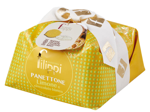 Panettone aux écorces de citron confites et chocolat blanc 500g    - Filippi Pâtisserie - Panettone - 