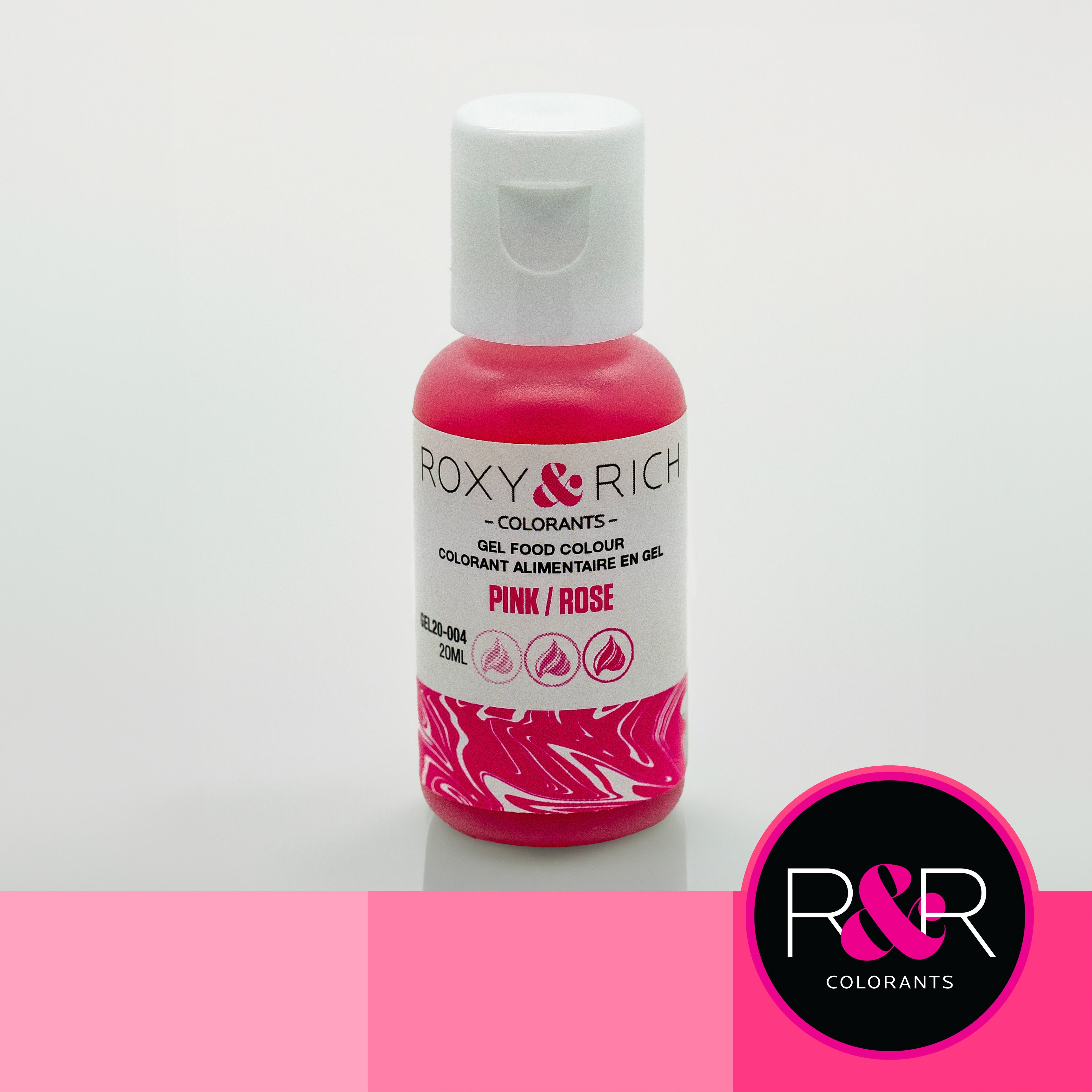 Gel colorant - Rose (20ml)    - Roxy & Rich - Colorant alimentaire - 