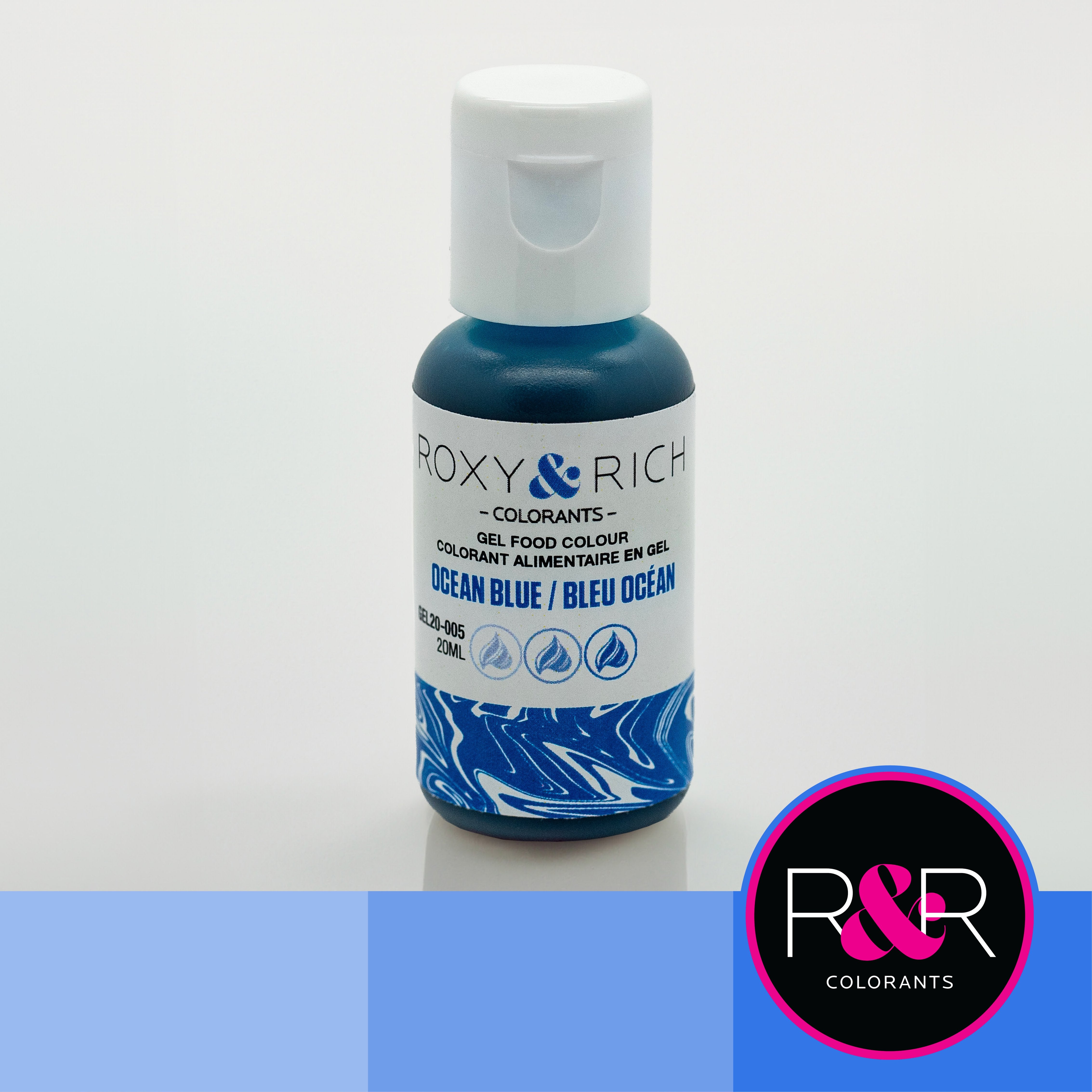 Gel colorant - Océan Bleu (20ml)    - Roxy & Rich - Colorant alimentaire - 