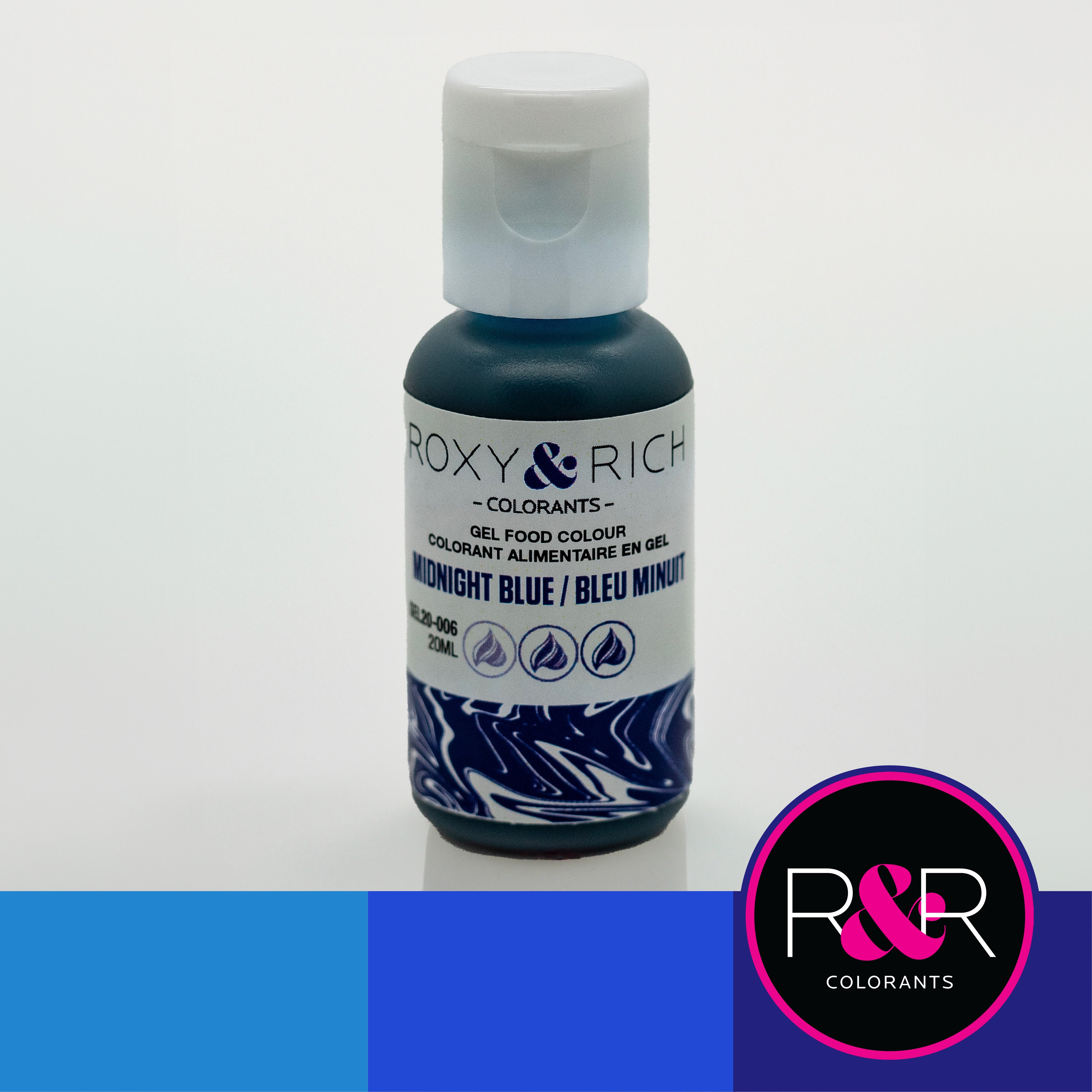 Gel colorant - Bleu Nuit (20ml)    - Roxy & Rich - Colorant alimentaire - 