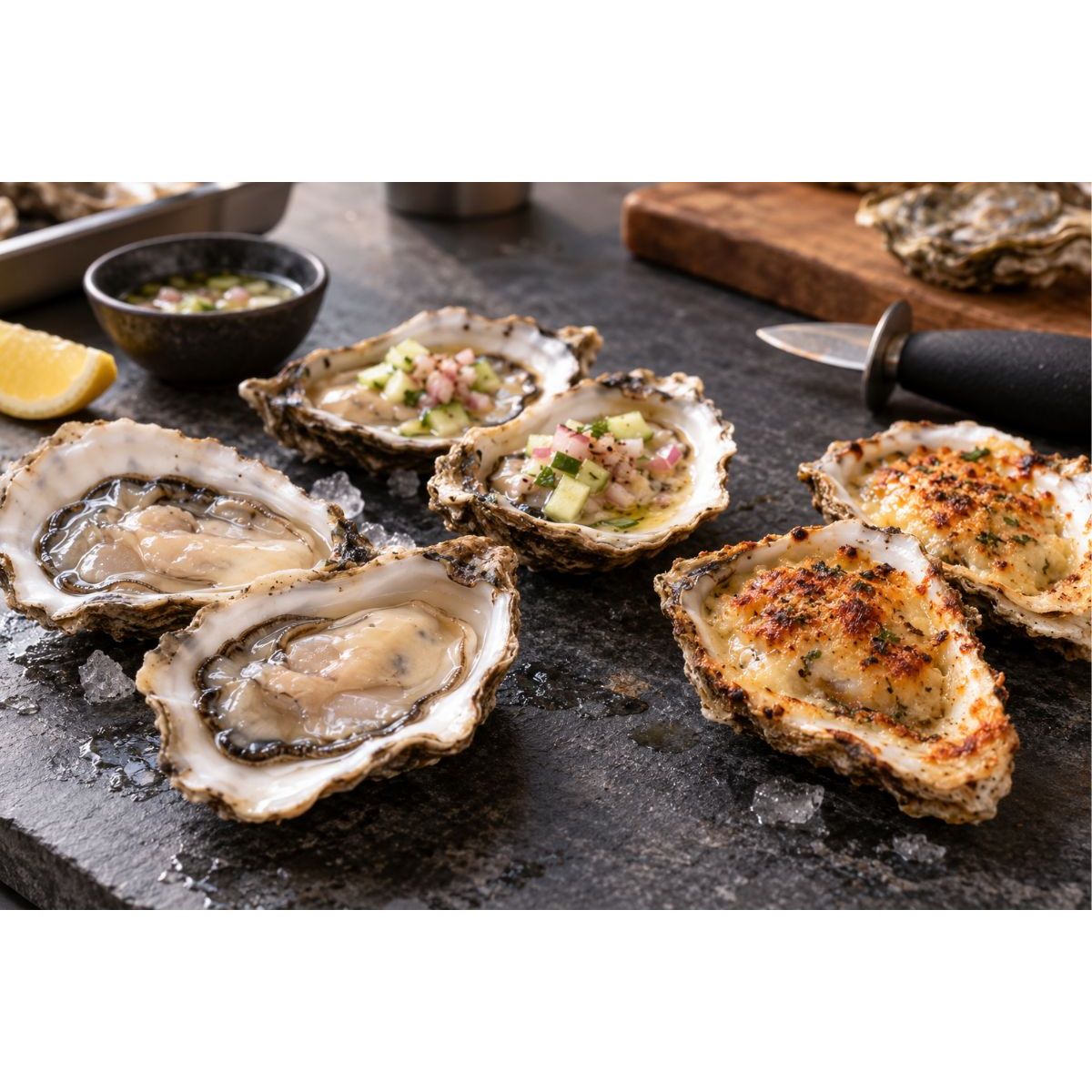 HUÎTRES EN FOLIE… DE NOUVELLES RECETTES SUCCULENTES ET PEU ORDINAIRES - La Guilde Culinaire - Cours - Cours de cuisine - - La Guilde Culinaire