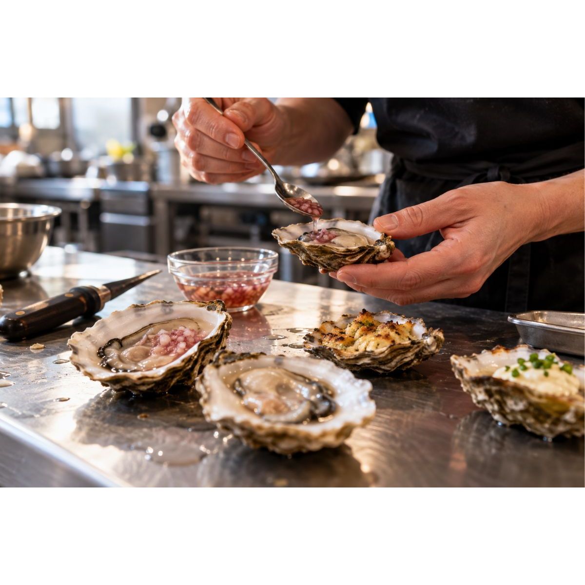 HUÎTRES EN FOLIE… DE NOUVELLES RECETTES SUCCULENTES ET PEU ORDINAIRES - La Guilde Culinaire - Cours - Cours de cuisine - - La Guilde Culinaire