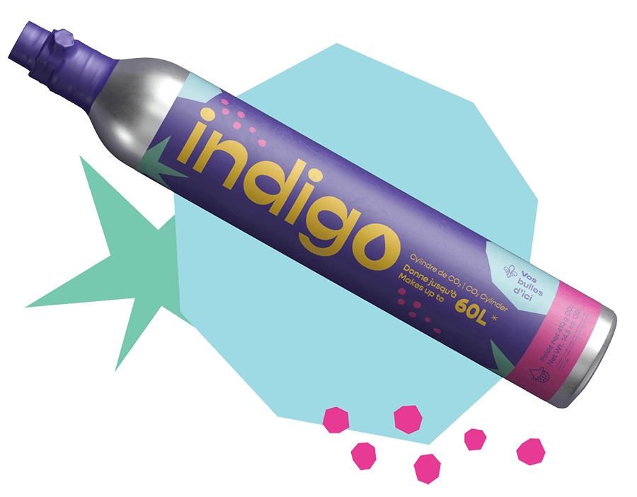 Cylindre de remplacement CO2 Indigo Soda  (RAMASSAGE BOUTIQUE)    - Indigo Soda - Cartouche de CO2 - 