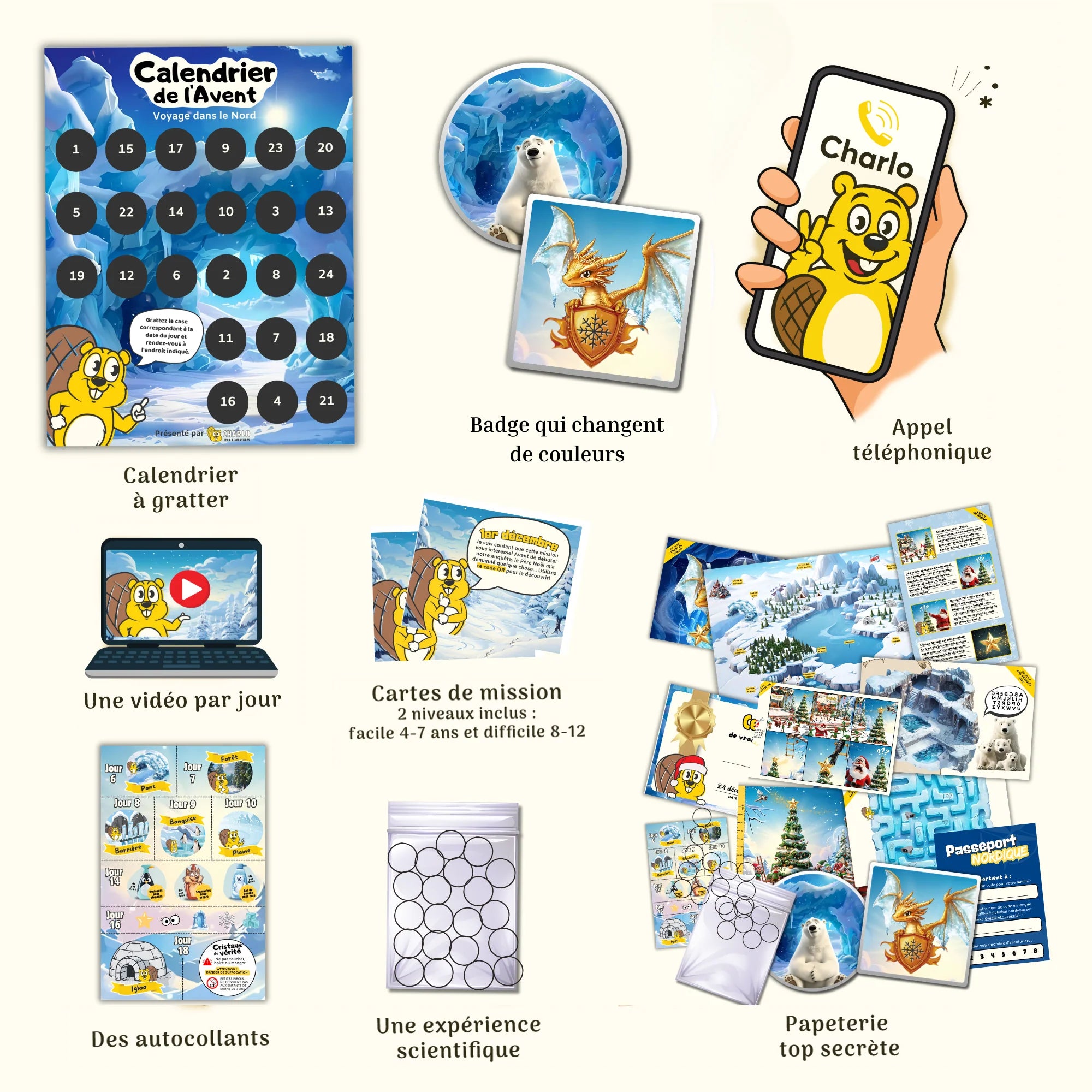 Un voyage dans le Nord : Calendrier de l'Avent - Charlo Jeux et Aventures - Calendrier de l'avent - - La Guilde Culinaire