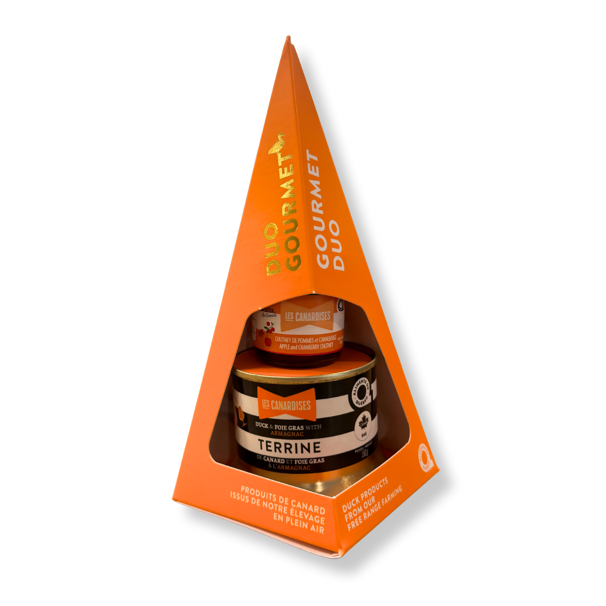 Le duo Terrine de canard au Foie Gras et Chutney Pomme et Canneberge - Les Canardises - Pâté - - La Guilde Culinaire