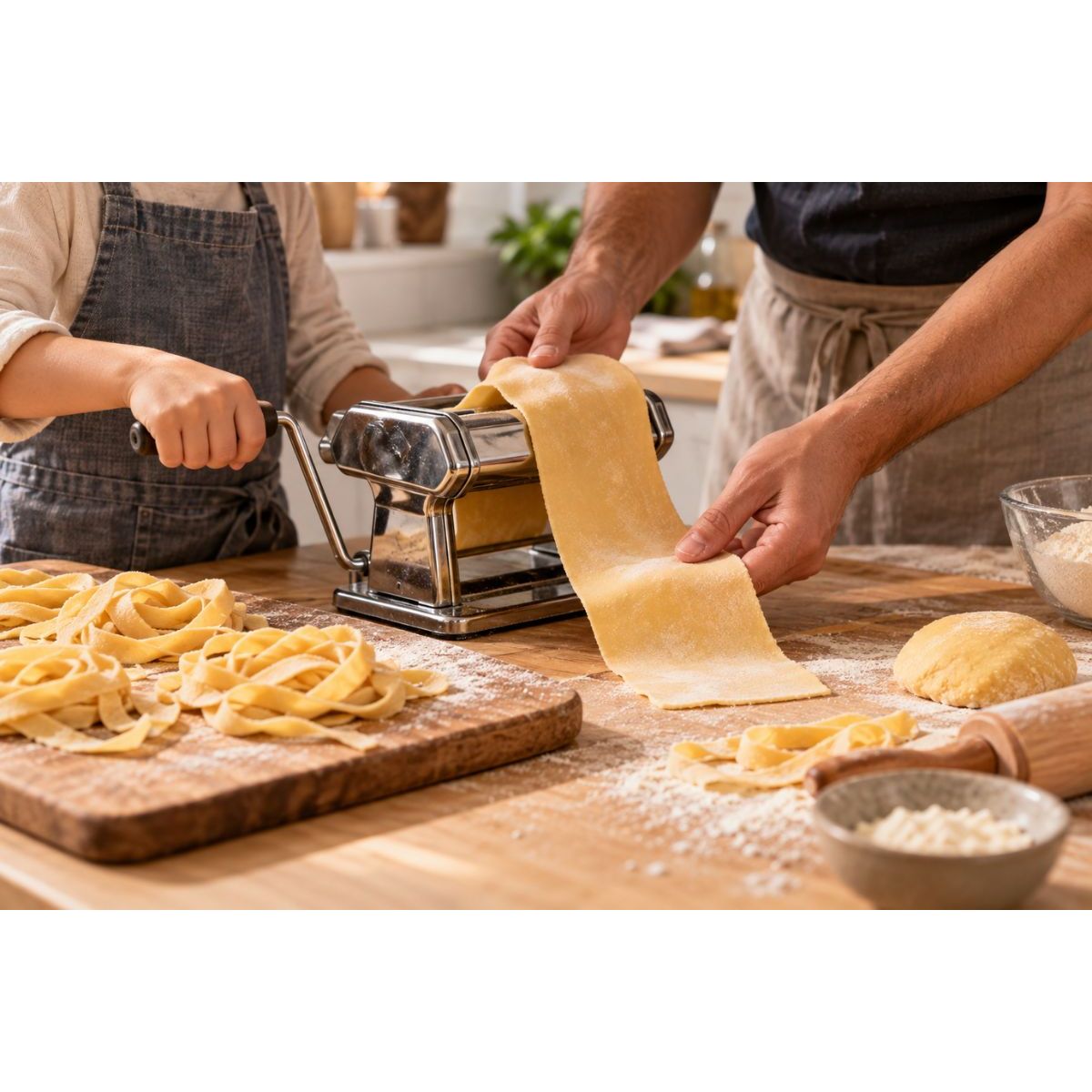 PARENT-ENFANT : CUISINE ITALIENNE - RÉALISER DES PÂTES FRAÎCHES MAISON - La Guilde Culinaire - Cours - Cours de cuisine - - La Guilde Culinaire