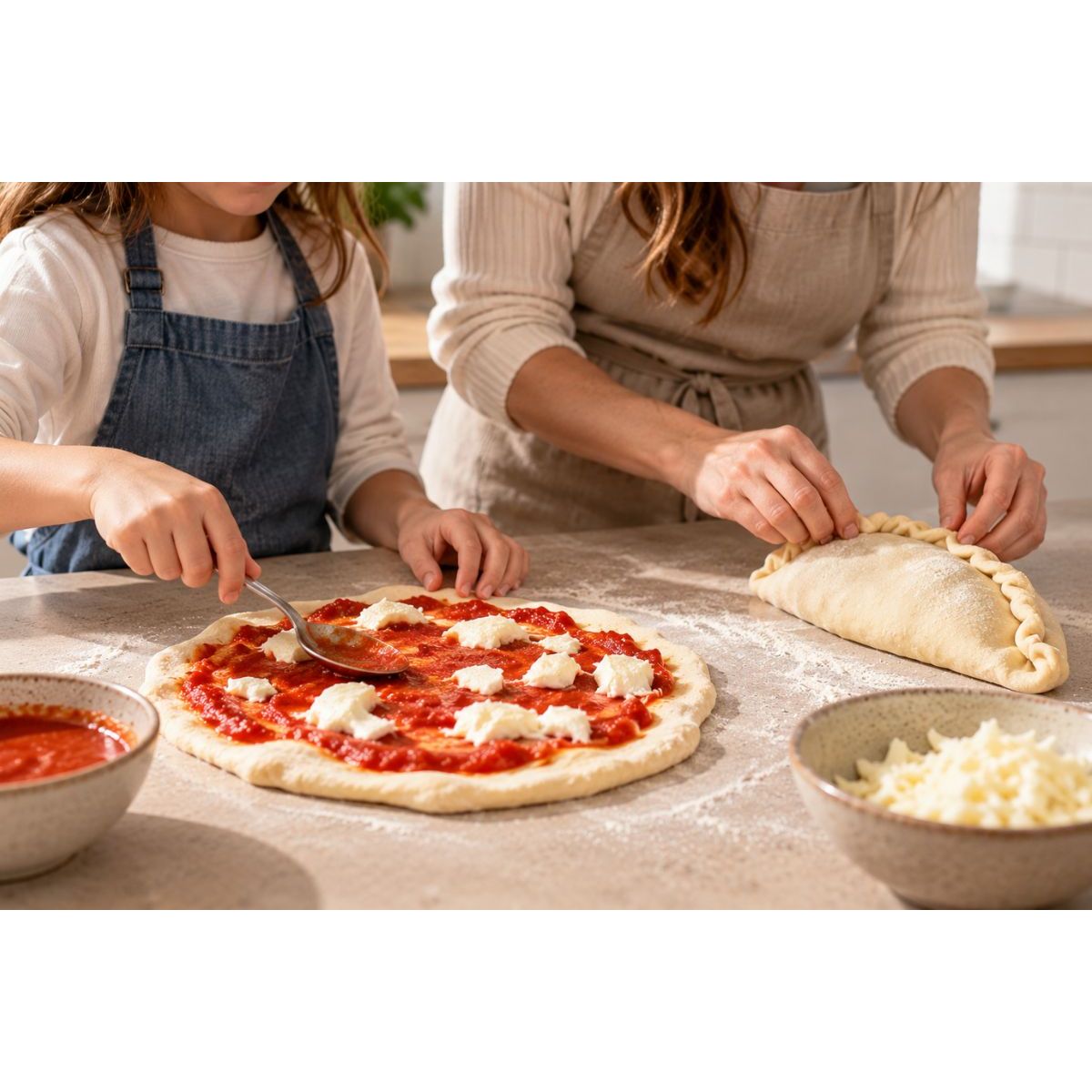 PARENT-ENFANT : PIZZA & CALZONE - La Guilde Culinaire - Cours - Cours de cuisine - - La Guilde Culinaire