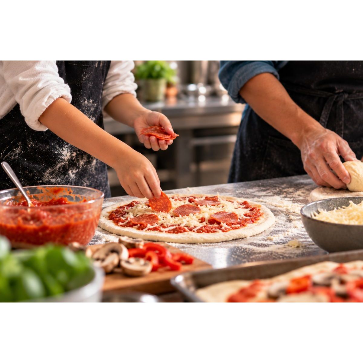 PARENT-ENFANT : PIZZA & CALZONE - La Guilde Culinaire - Cours - Cours de cuisine - - La Guilde Culinaire