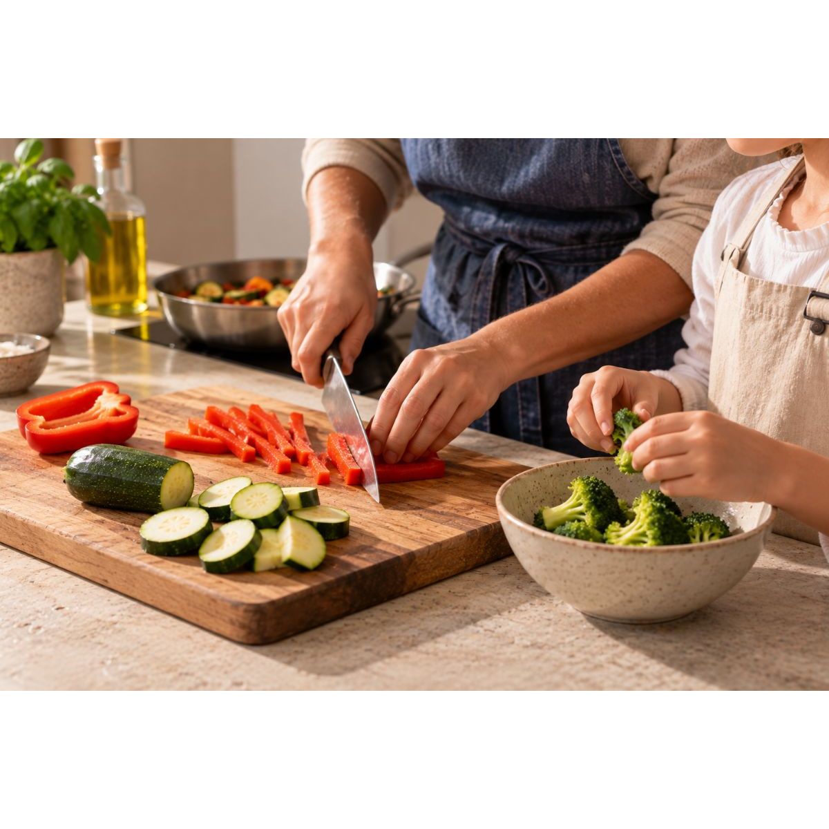 PARENT-ENFANT : TECHNIQUES DE BASE - DÉCOUPES ET CUISSONS DES LÉGUMES - La Guilde Culinaire - Cours - Cours de cuisine - - La Guilde Culinaire