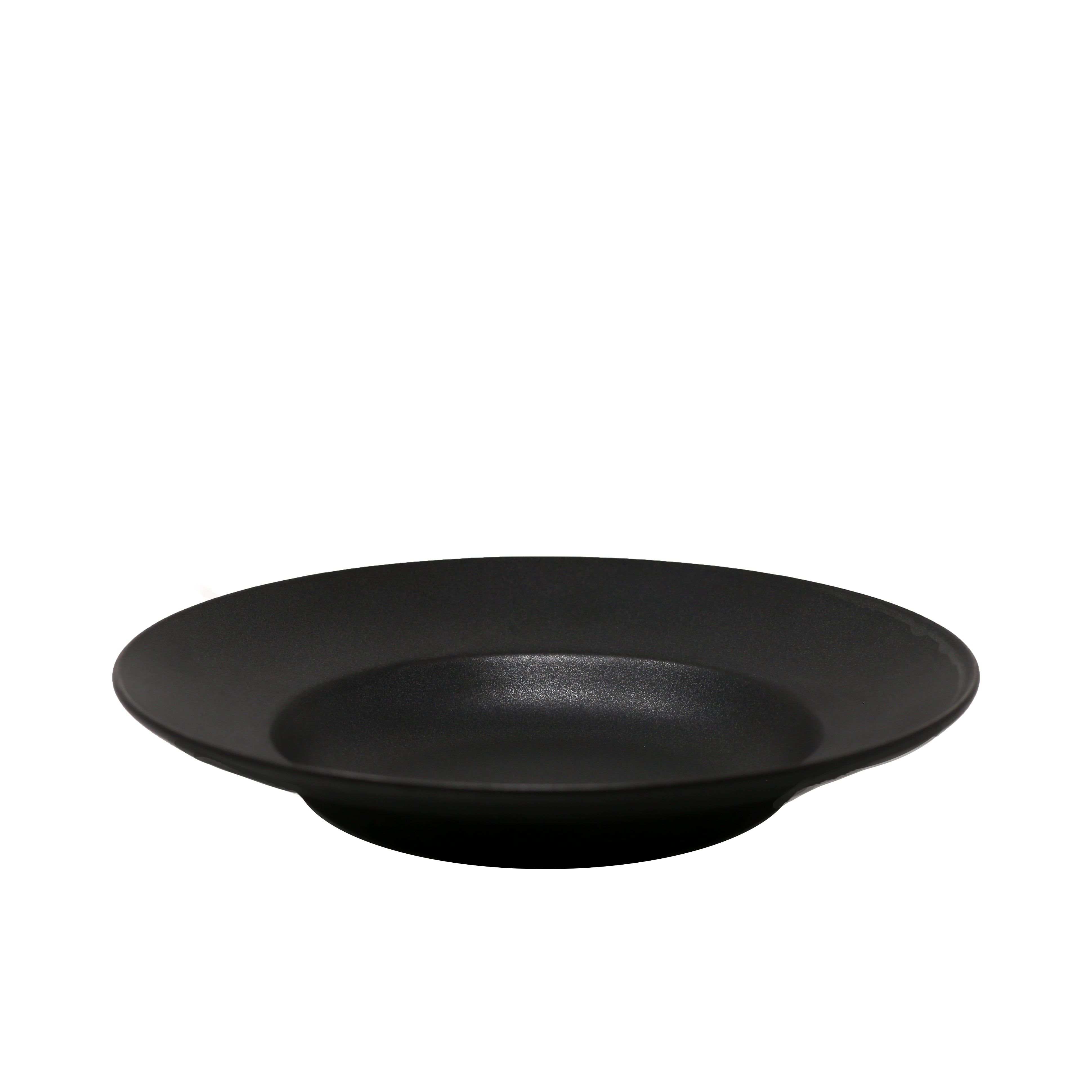 Assiette à pâtes profonde noir 10.4"    - Planet Tableware - Assiette - 