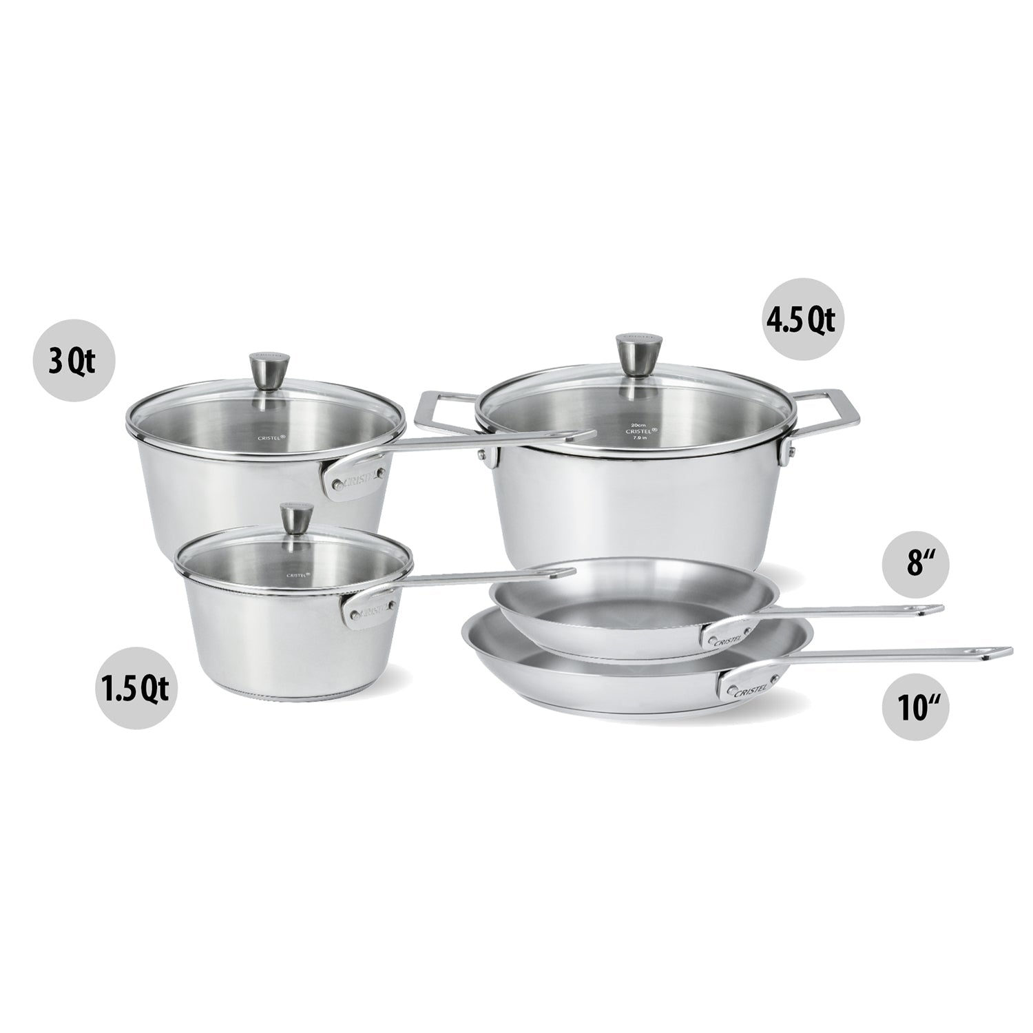 8-piece stainless steel set - 1826 collection
