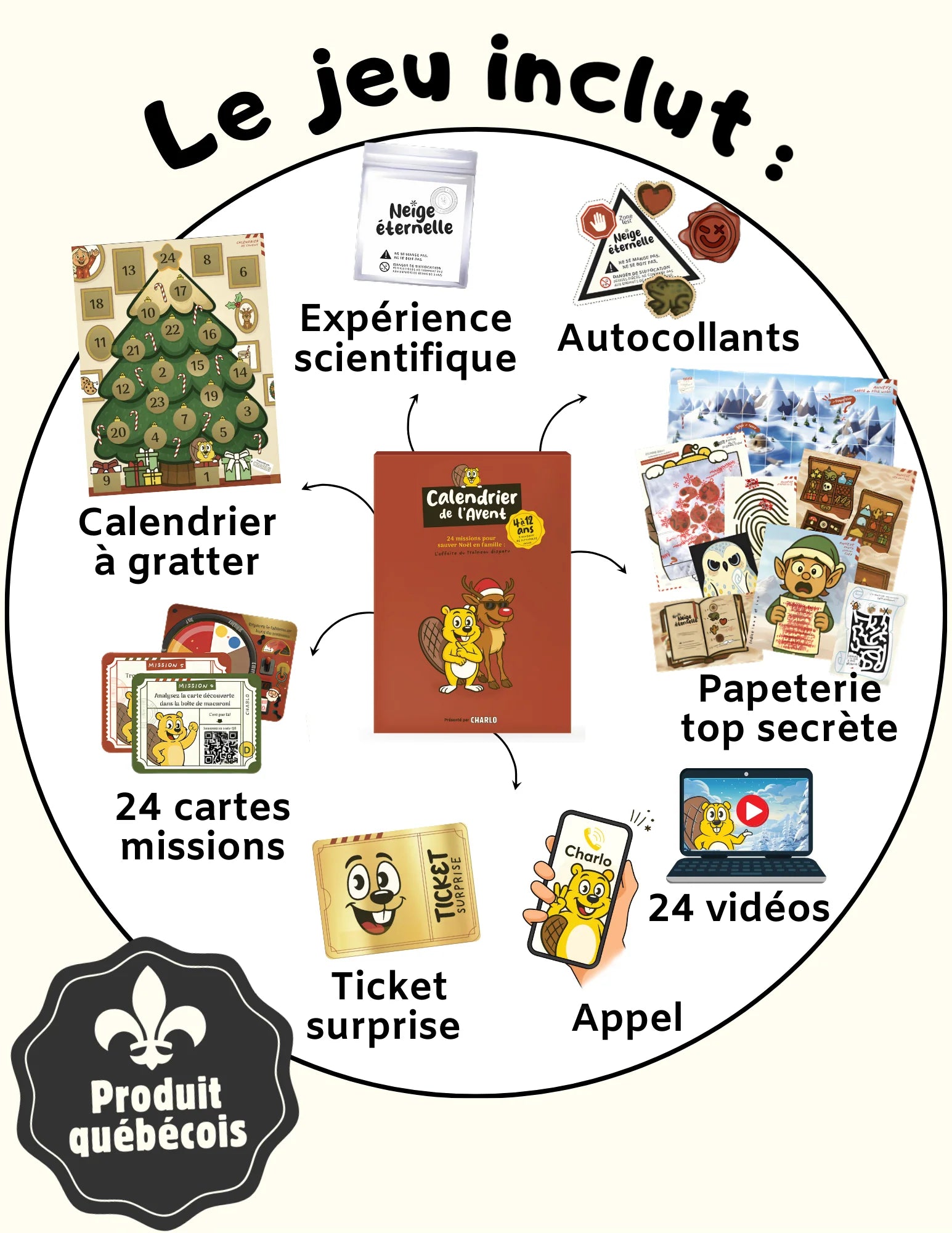 L'affaire du traîneau disparu : Calendrier de l'Avent - Charlo Jeux et Aventures - Calendrier de l'avent - - La Guilde Culinaire