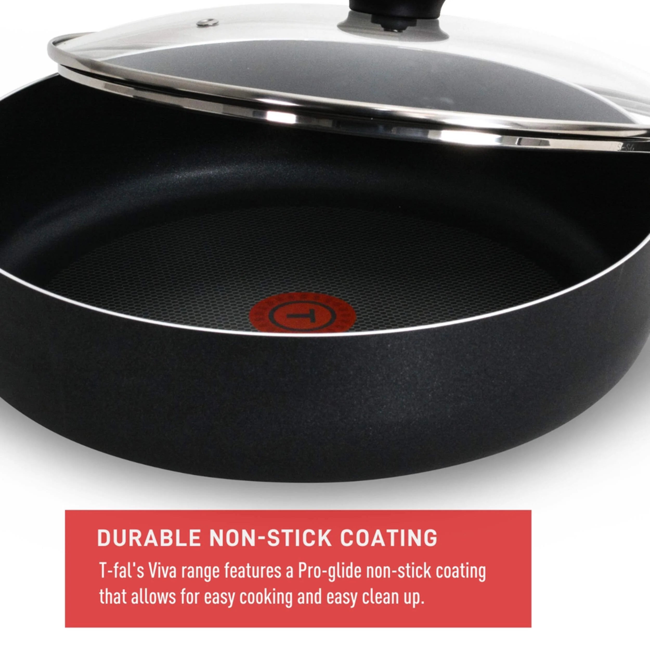 Sauteuse Viva Jumbo, antiadhésif, Noir, 5 pintes - T-fal - Poêle - - La Guilde Culinaire