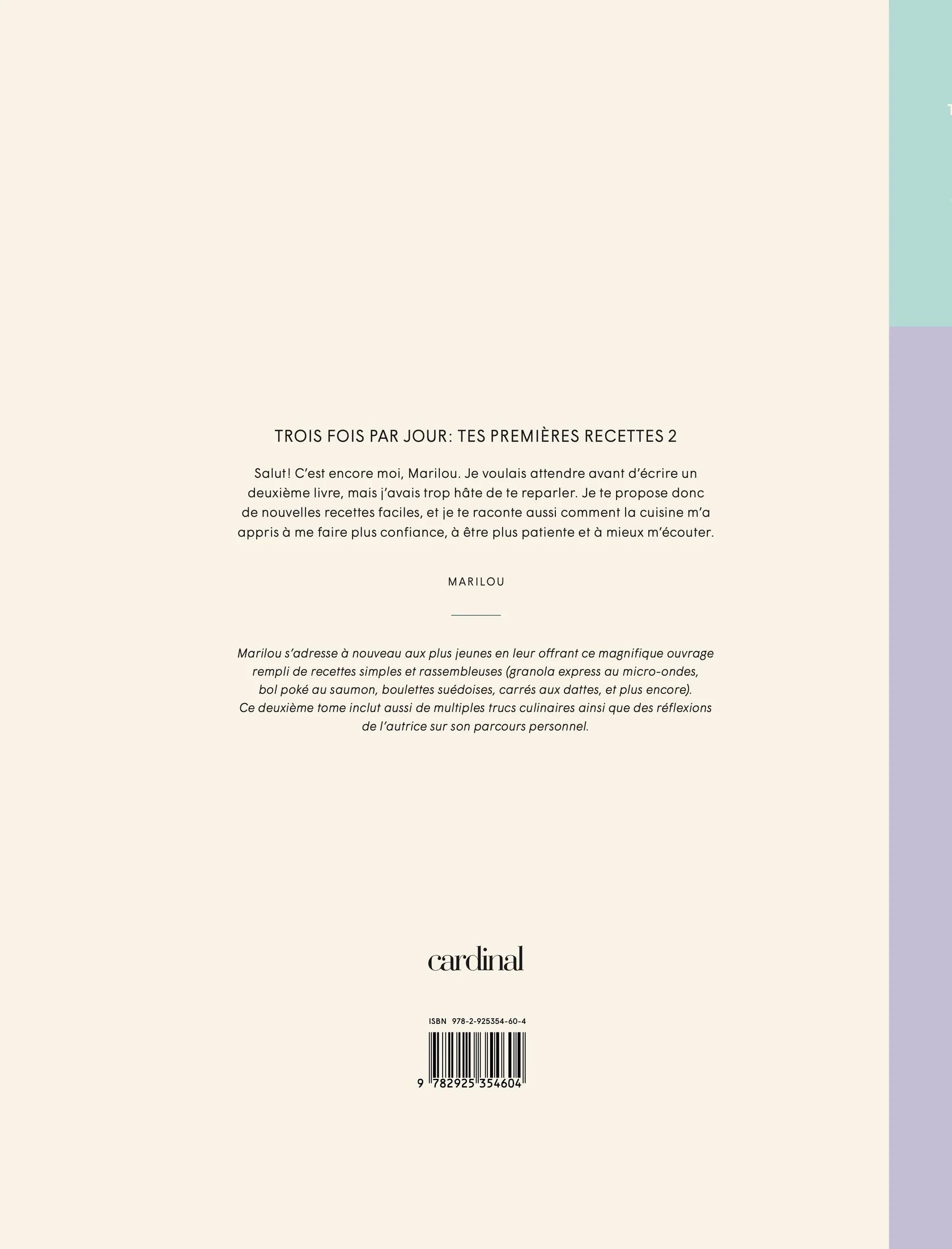 3 fois par jour : tes premières recettes t.02 - Cardinal Ed. - Livre de cuisine - - La Guilde Culinaire