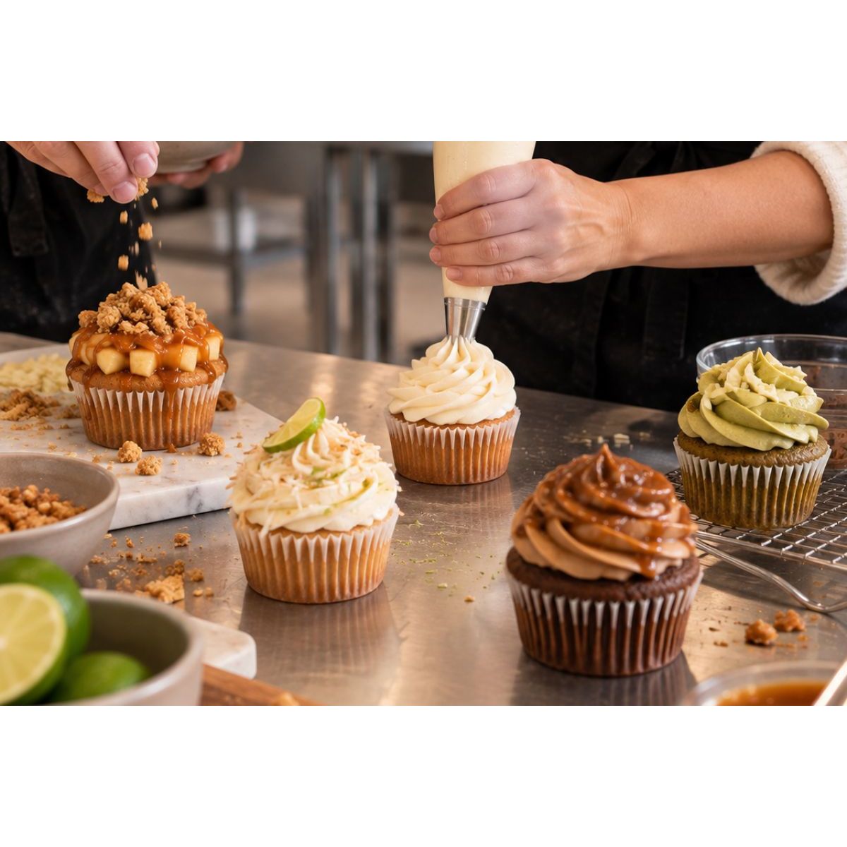 UNE BELLE DÉCLINAISON DE CUPCAKES - La Guilde Culinaire - Cours - Cours de cuisine - - La Guilde Culinaire