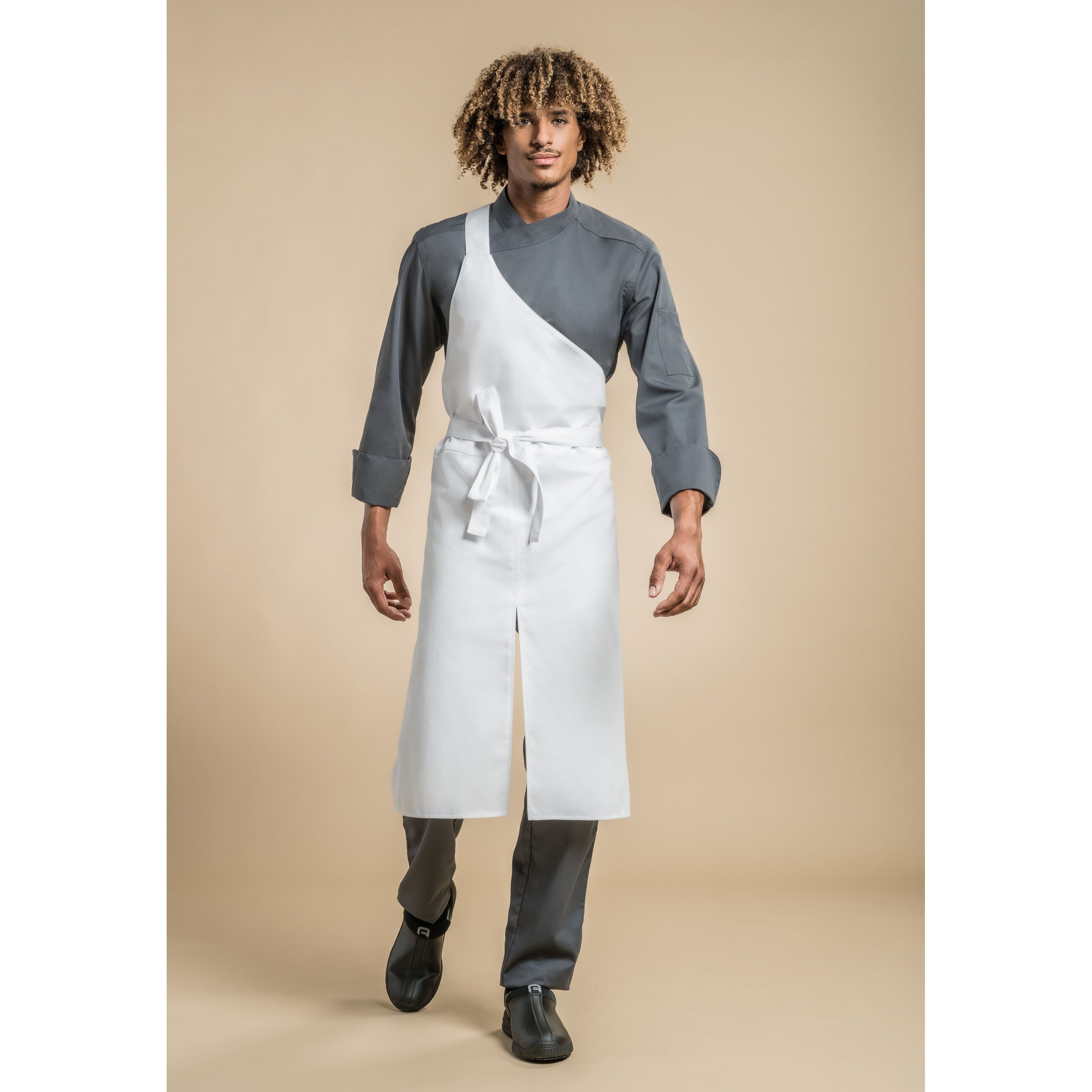 Tablier de cuisine Aubrac Blanc T1 - Clement Design - Tablier cuisine - - La Guilde Culinaire