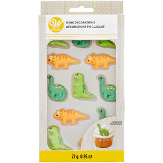 Décorations en glaçage royal - Dinosaures, 12 pièces - Wilton - Décors sucrés - - La Guilde Culinaire