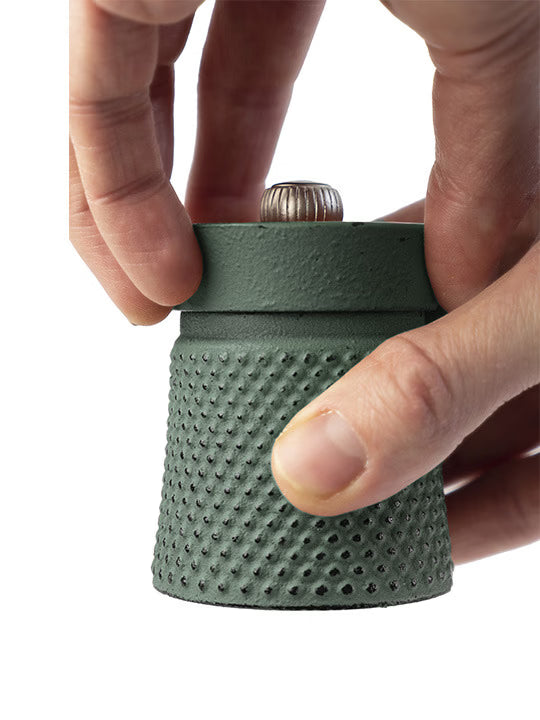 Bali Green Cast-Iron Pepper Mill, 3 in
