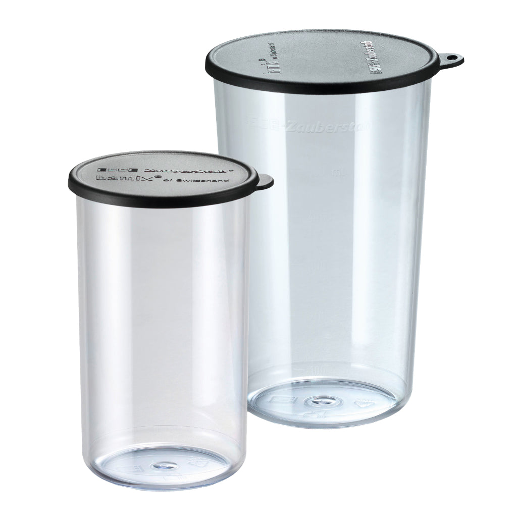 Béchers avec couvercles 400 ml et 600 ml - Lot de 2 - Bamix - Mélangeur à immersion - - La Guilde Culinaire