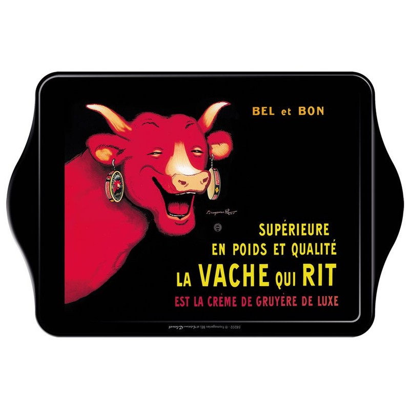 Petit plateau métal Vide-poches, Bel et bon - Vache qui rit - Editions Clouet - Plateau de service - - La Guilde Culinaire
