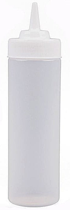 Bouteille à pression à ouverture large en plastique transparent 12 Oz - SG - Bouteille à condiment - - La Guilde Culinaire