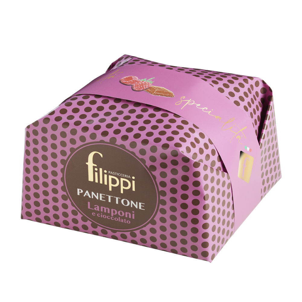 Panettone aux framboises et chocolat 500g