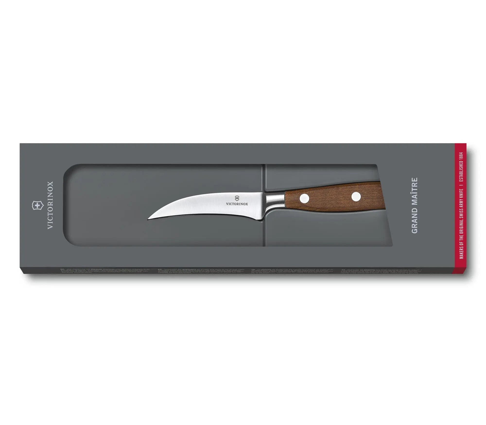 Grand Maître Wood Couteau bec d’oiseau 8cm-3.25''    - Victorinox - Couteau à légumes - 