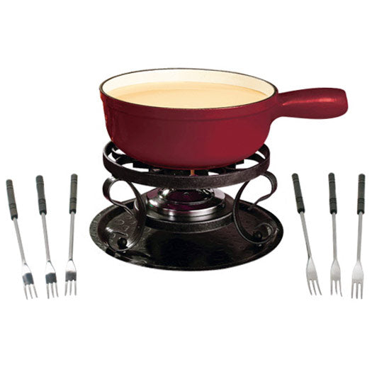 LUGANO Set à fondue Rouge - Swissmar - Service à fondue - KF-66517 - La Guilde Culinaire