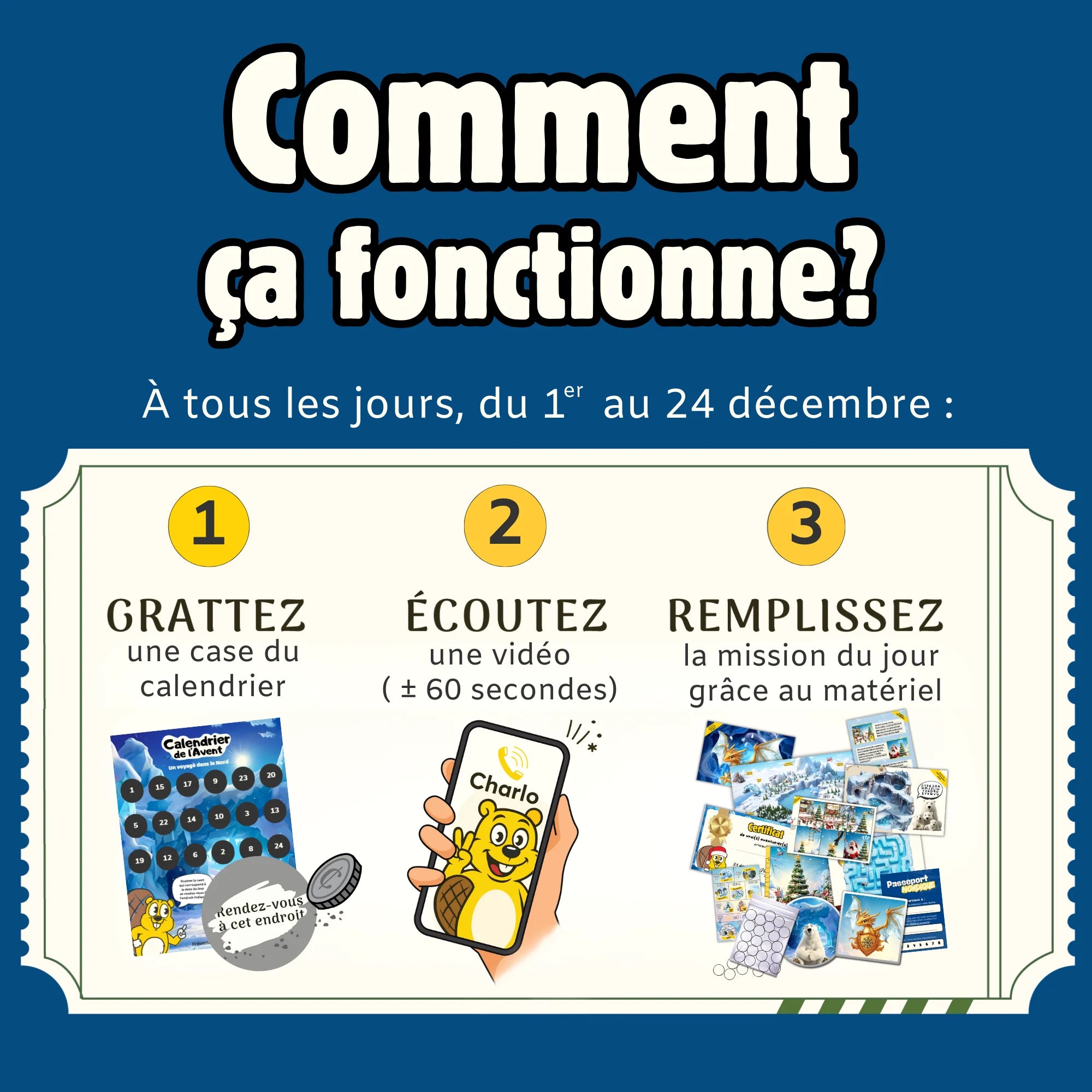 Un voyage dans le Nord : Calendrier de l'Avent - Charlo Jeux et Aventures - Calendrier de l'avent - - La Guilde Culinaire