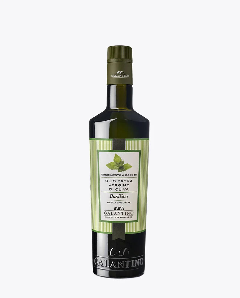 Huile d'olive extra vierge au basilic 250ml Galantino    - Galantino - Huile d'olive - 