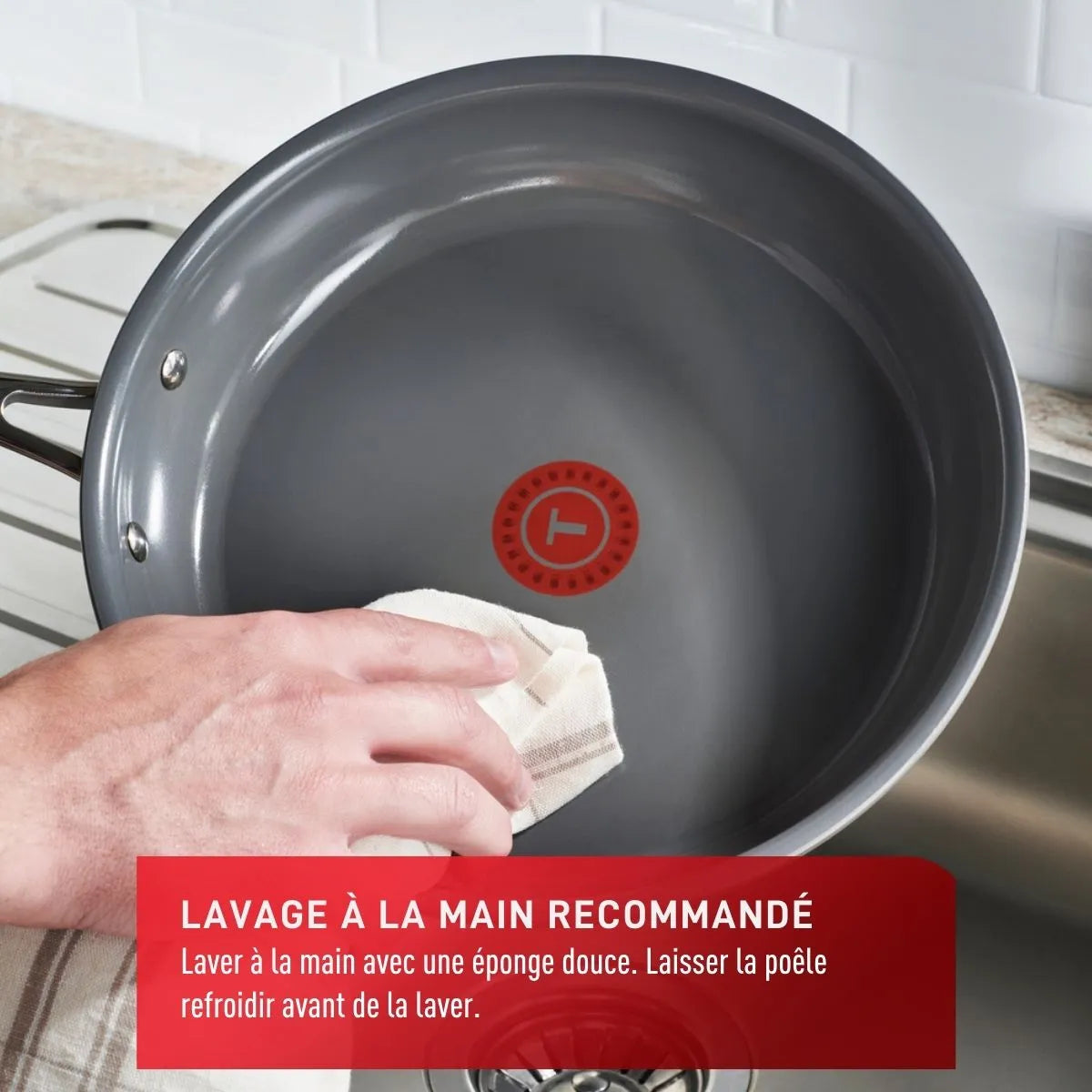 Batterie de cuisine antiadhésive en céramique 10 pièces T-fal Excellence - T-fal - Batterie de cuisine - - La Guilde Culinaire