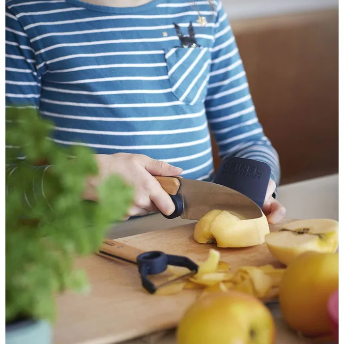 Opinel - Coffret Le Petit Chef (couteau+protège doigt+éplucheur) - bleu    - Opinel - Couteau pour enfant - 