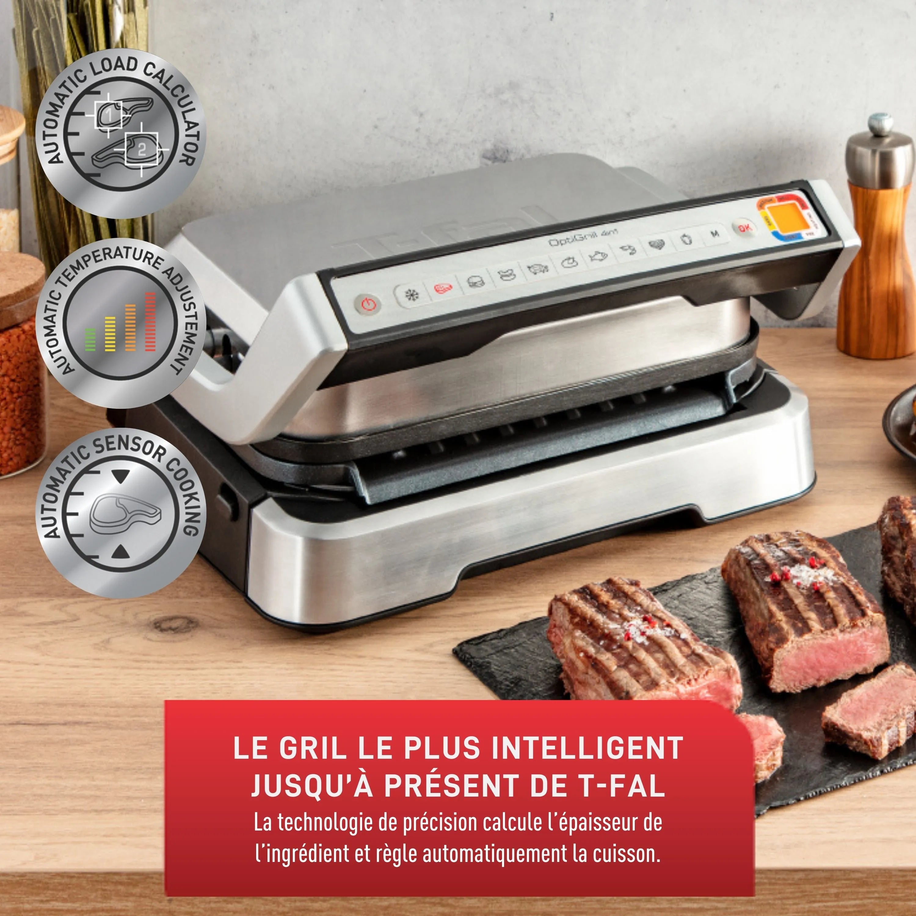 Optigrill 4-en-1 - T-fal - Grille pour cuisson - - La Guilde Culinaire