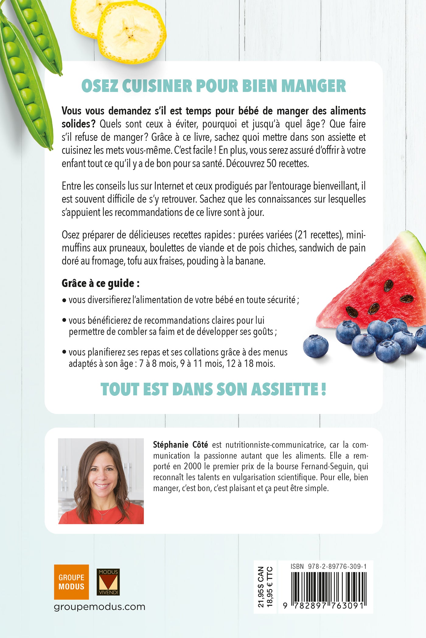 Oser cuisiner – Mon bébé - Modus Vivendi Ed. - Livre santé - - La Guilde Culinaire