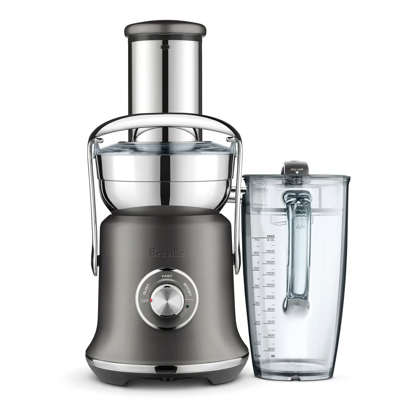 Extracteur de jus The Juice Fountain Cold XL Acier inoxydable noir - Breville - Extracteur de jus - BJE830BST1BCA1 - La Guilde Culinaire