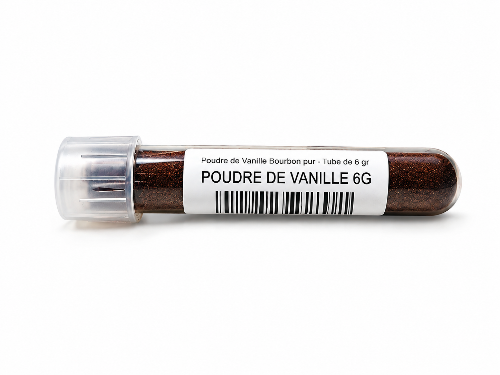 Poudre de Vanille Bourbon pur - Tube de 6 gr
