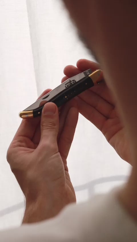 Porte-clés 7 cm Tissu compressé, mitre Laiton – Laguiole - Laguiole - Porte-clefs - - La Guilde Culinaire